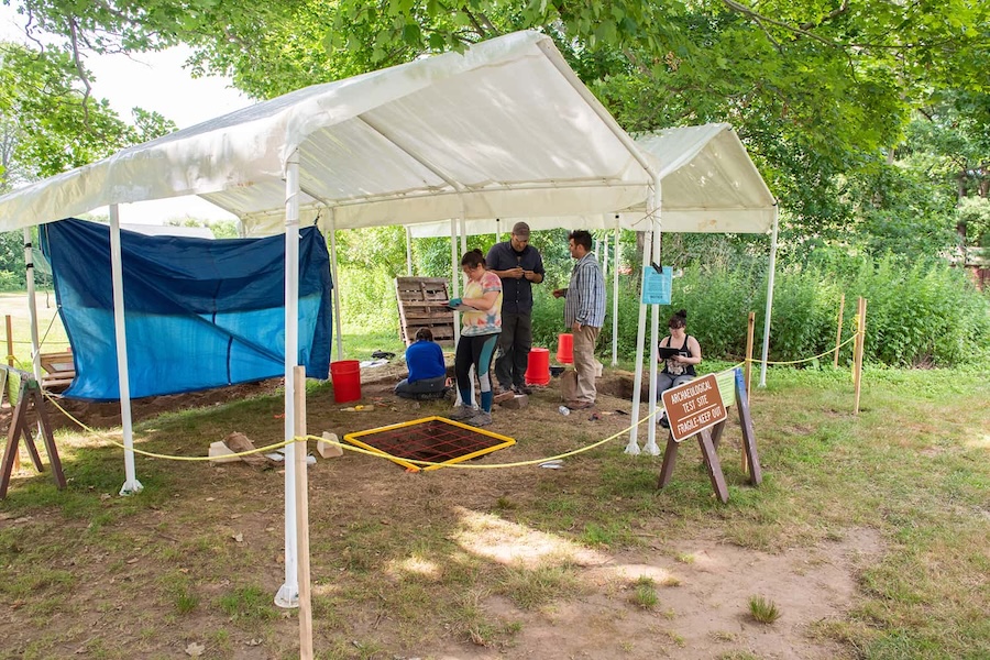SCSU archaeology field at Guilford's Henry State Museum