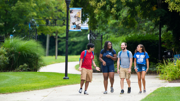 Students walking