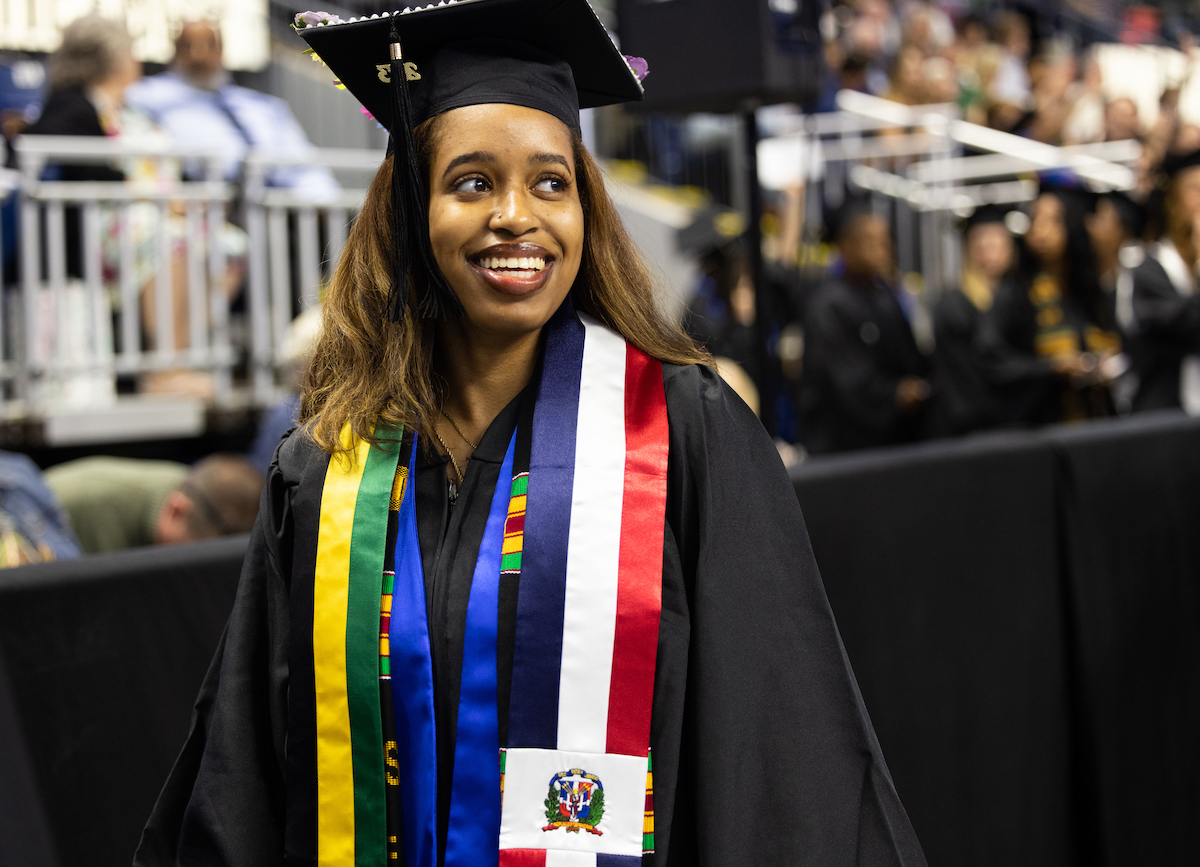 Woman at commencement