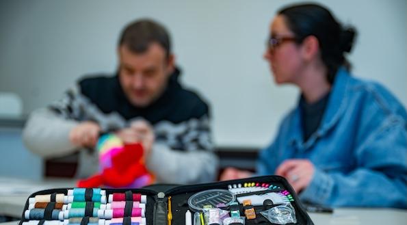A group of healthcare professionals in a line
